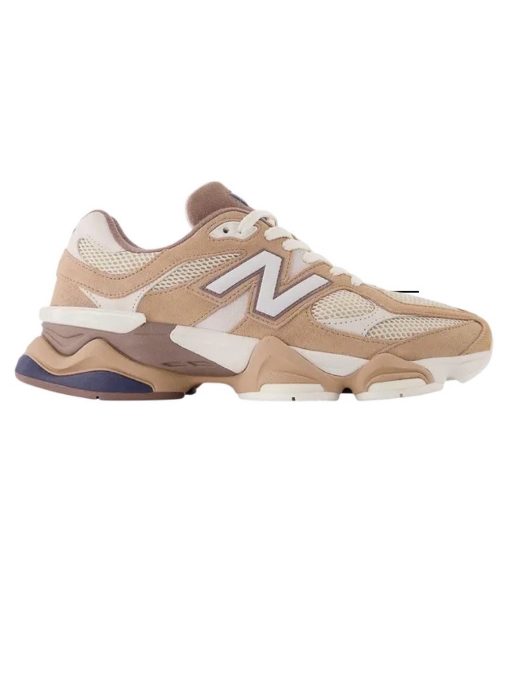 New Balance Women's Beige, Cream and Brown Chunky Mesh Suede Sneaker